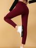 Plus Size Lamb Wool Pocket Leggings - Velvet Lined, Slim-Fit, Mid-Waist Warm Cuffed Pants