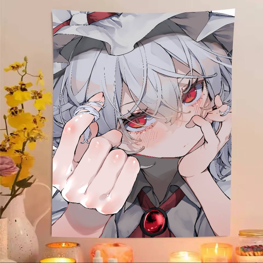 XXL Fashion Hot Popular Touhou Project Tapestry Anime Surrounding Bedroom Study Home TapestryRoom Dormitory Game Room Decoration