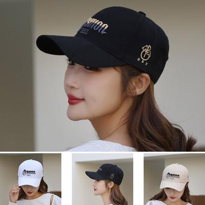 JYL TS DIY Letter Cap Unisex Four Seasons Sun Protection Hard Top Baseball Hat Cotton
