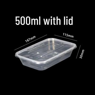 Disposable Rectangular Plastic Food Containers