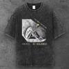 Unisex Dunkle Figur Philosophisches Oversized T-Shirt Schwarzer Grunge-Stil S-3XL
