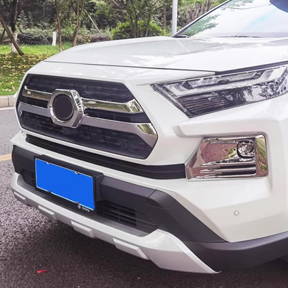 RUIQ Chrome Front Bumper Grille Garnish for Toyota New RAV4 Adventure XA50 Series (5th Generation)