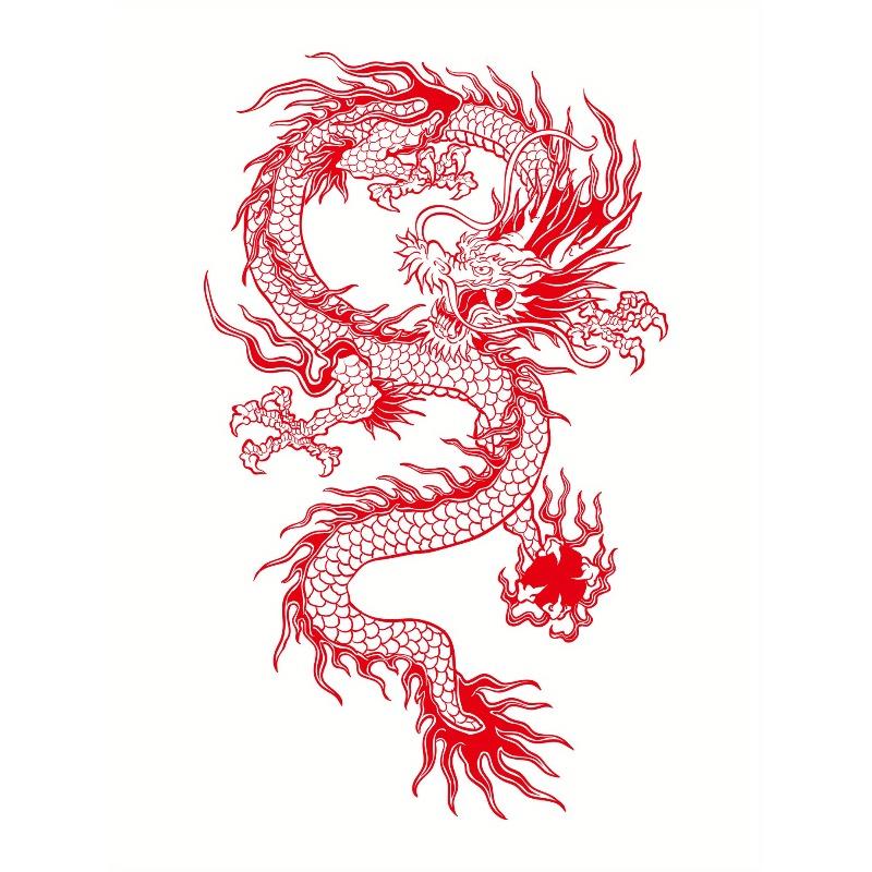 European Size Women's Dragon Print T-Shirt - Short Sleeve Round Neck Casual Summer Top