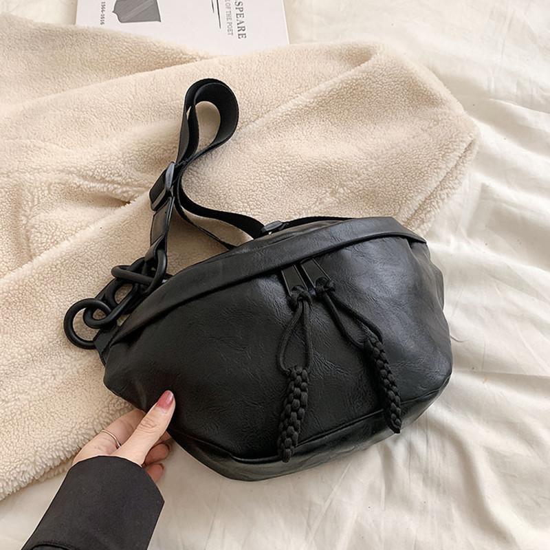 Luxury Women's Leather Bags Solid Leather Chest Bag Women's Bag