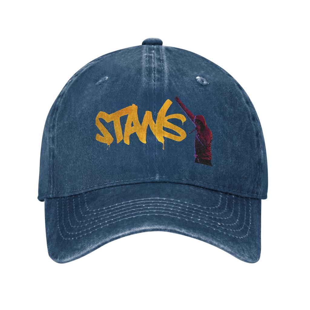 Men Women EMINEM STANS Print Hats Classic Distressed Washed Baseball Cap Adjustable