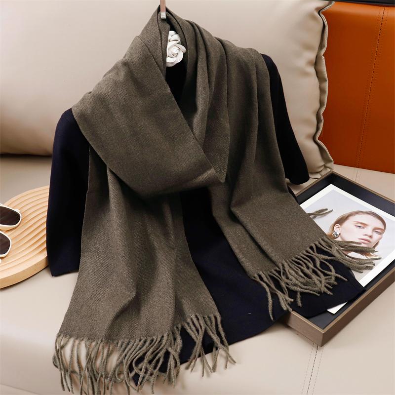 Winter Solid Scarf Women Cashmere Soft Warm Scarves Hijab Female Long Headband Shawl Wrap Bandana Foulard Echarpe Poncho Stoles