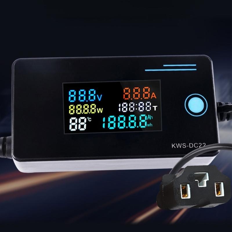 Digital Display Multifunctional Meter for Electric Bike Charging Adapter Battery Voltages Current Power Temperature Analysis Tool