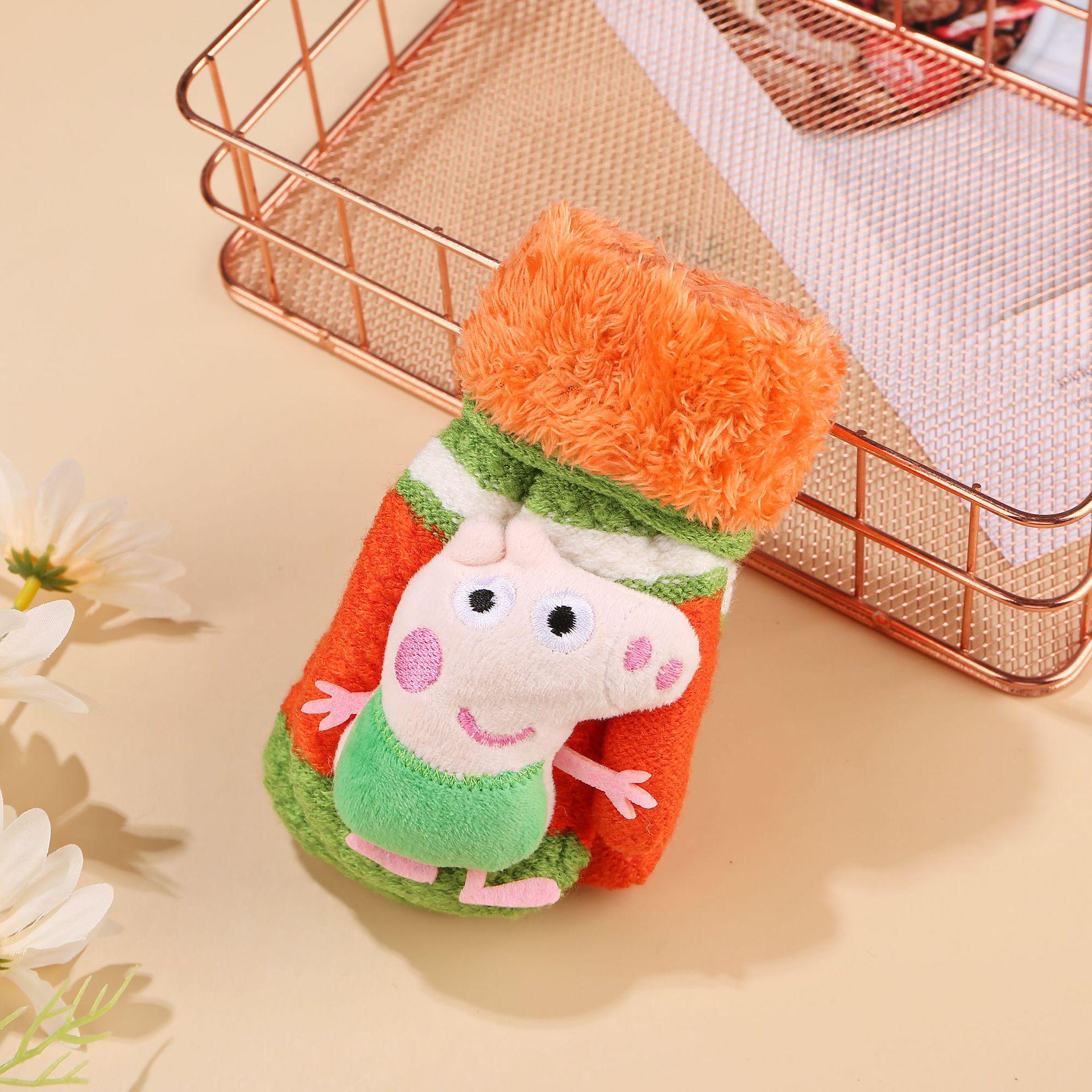 

Мультяшные зимние перчатки с откидным верхом, на шею, для мальчиков и девочек - Ветрозащитные, полутораслойные велосипедные перчатки