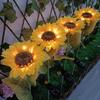 1/3 Head Solar Simulation Sunflower Lights Garden Decor Yard Lawn Night Lights  LED Landscape Lamp Home Decoration Flower Light