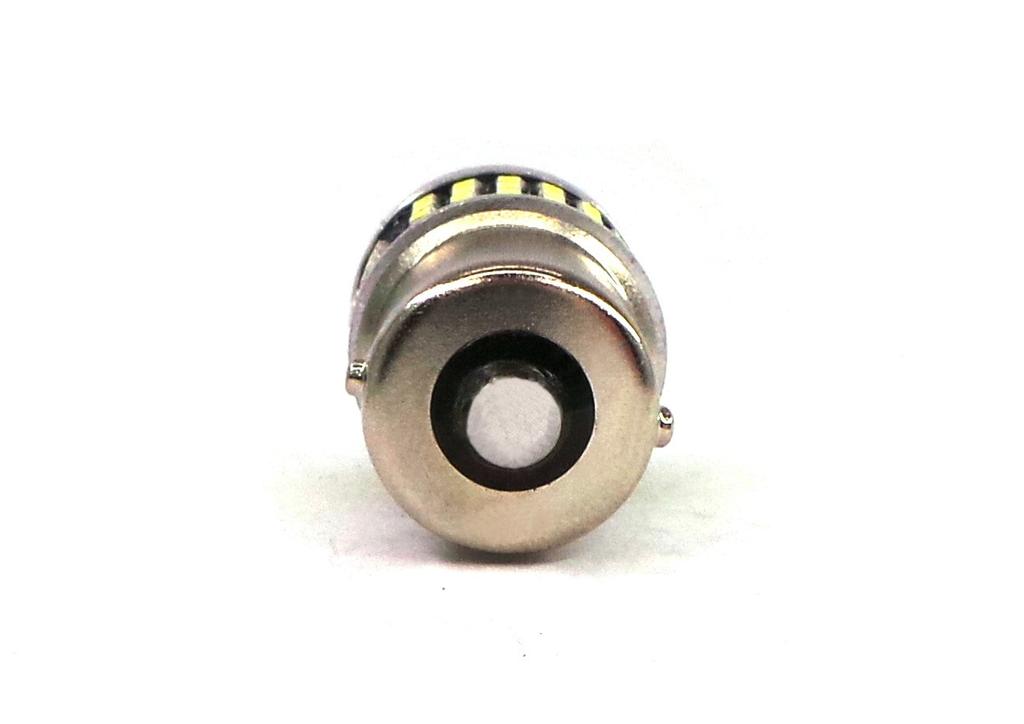 2 Pcs LED Bulb BA15S, P21W 12-24V CANBUS 2100 Lm White with Off-Road Lens