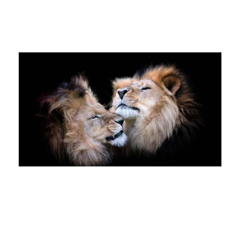 

Африканский черный лев леопард постеры с животными и принты холст живопись настенные панно для гостиной интерьер Cuadros домашний декор 20x40cm