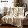 Brown Bear Pink Bows Ultra Soft Sherpa Fleece Blanket Fluffy Warm Halloween Cozy Throw for Sofa Couch Bedroom Gift All Season