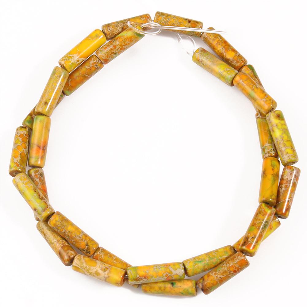 Намистини з природного осаду і яшми, імперська трубка, форма колони, вільні розпірні намистини для виготовлення ювелірних виробів 15 дюймів