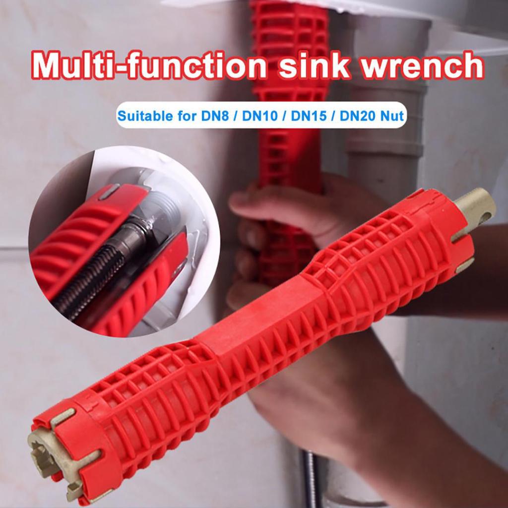Pipe Tools Red Faucet And Sink Installer Wrench Double Head Wrench