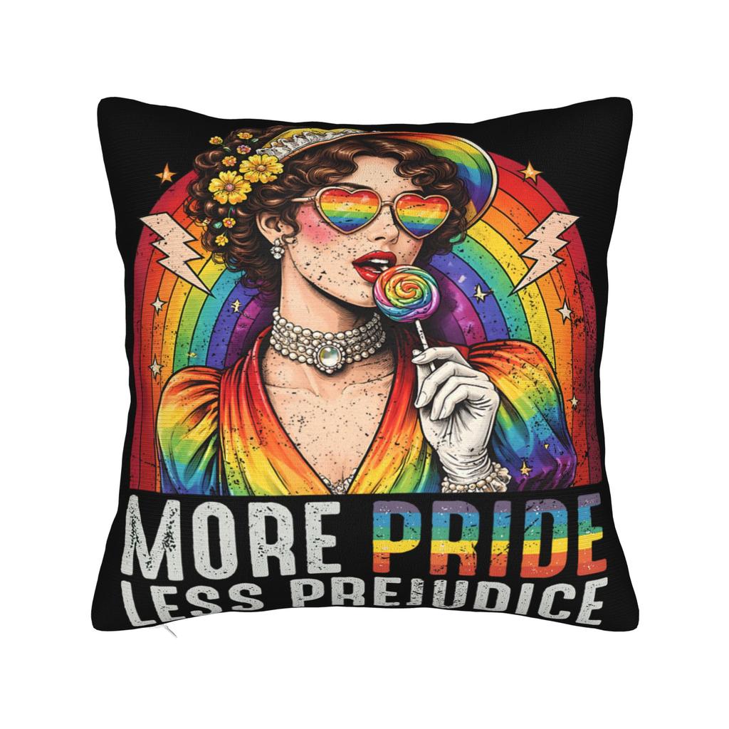 More Pride Less Prejudice Pillowcases Accessories Printing Cushion Cover Decorative Pillow Case Cover Car Multi Size