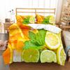 Lemon Duvet Cover Set Fresh Fruit Pattern Comforter Cover Double Single King Size For Kids Teens Adults Bedding Set Quilt Cover