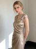 Haute Couture Satin V-Neck Cinched Waist Mermaid Dress
