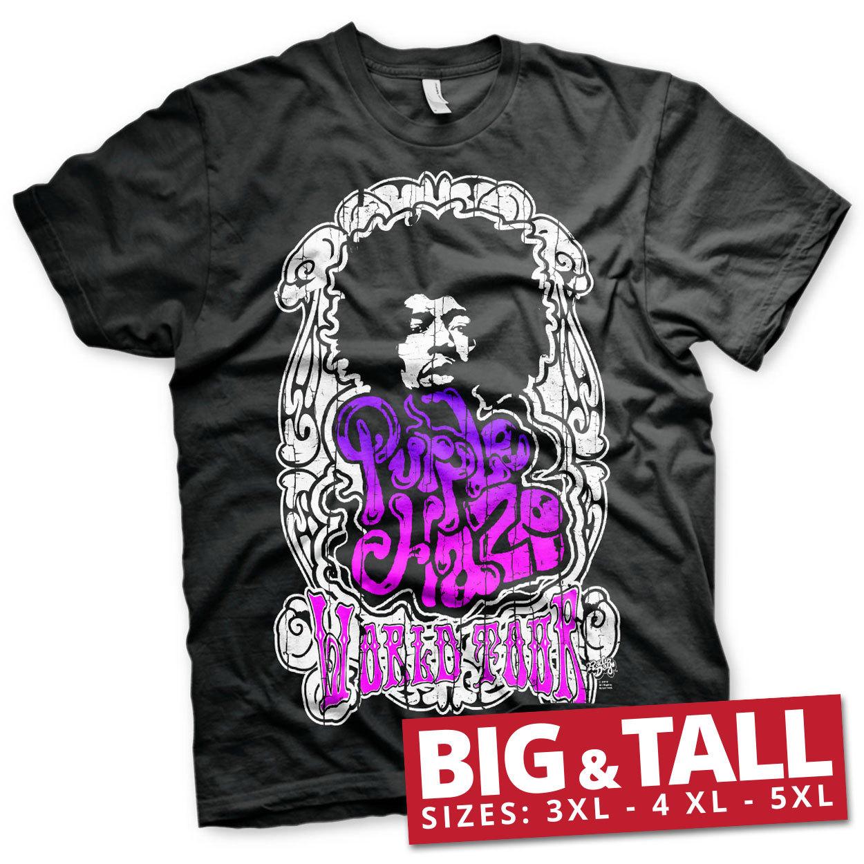 Licenza Ufficiale Jimi Hendrix Viola Foschia World 3XL4XL5XL M