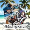 Custom Name Personalized Genshin Impact Print Umbrella, Auto Open Close, 8‑Rib Sturdy Frame, Commute Camping Hiking Use, Birthday Gift
