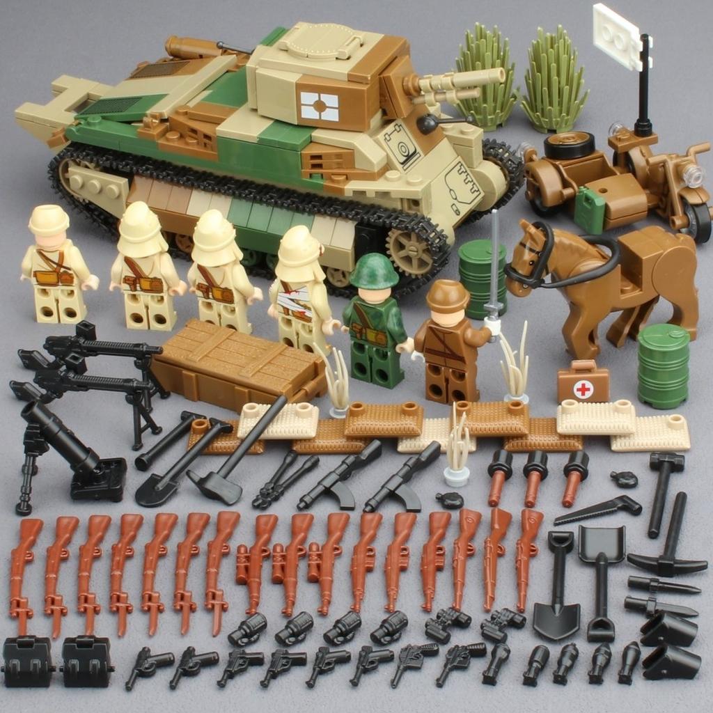 Żołnierz II Wojny Światowej Armia Japońska 89 92 Gąsienicowy Czołg Bojowy Model Broni Wojskowej Ciężki Pojazd Pancerny Typu Klocki Budowlane Cegły Zabawka