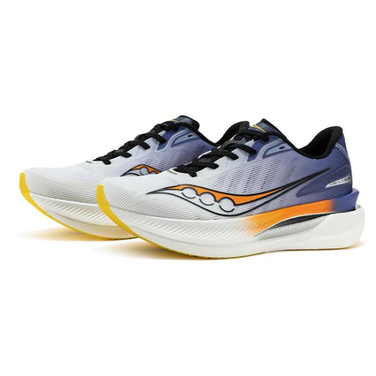 Saucony IDLING Cruise Slip Resistant Abrasion Resistant Low top Casual Running Shoes Unisex White Blue Orange S28191-6