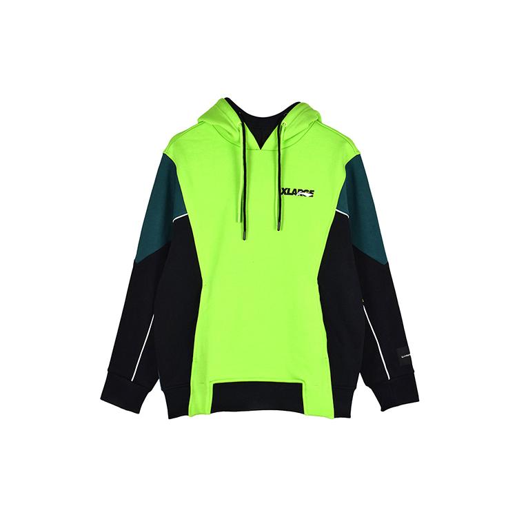 Li Ning X XLARGE Sweatshirts Men s Black Green Multicolor Hooded Moderate Regular AWDND39-2 XXL