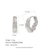 Stainless Steel Irregular Hammered Texture Hoop Earrings for Women 18K Gold Plated Geometric Round Circle Huggies Ear Buckle