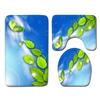 Small Fresh Toilet Three-Piece Floor Mat Bathroom Absorbent Non-Slip Carpet Door Mat
