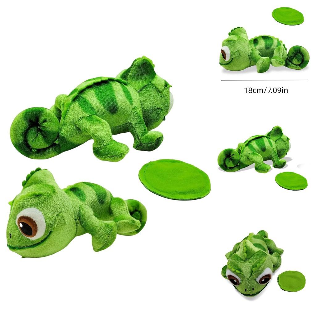 Cute Frog Plush Toy With Long Hair And Color-changing Features 16cm Size
