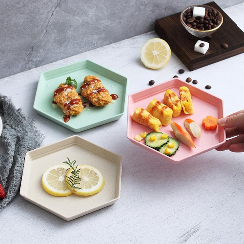 Wheat Straw Deep Dinner Plates Unbreakable Plastic Plates Reusable Dinnerware Microwave and Dishwasher Safe for Kids Adults