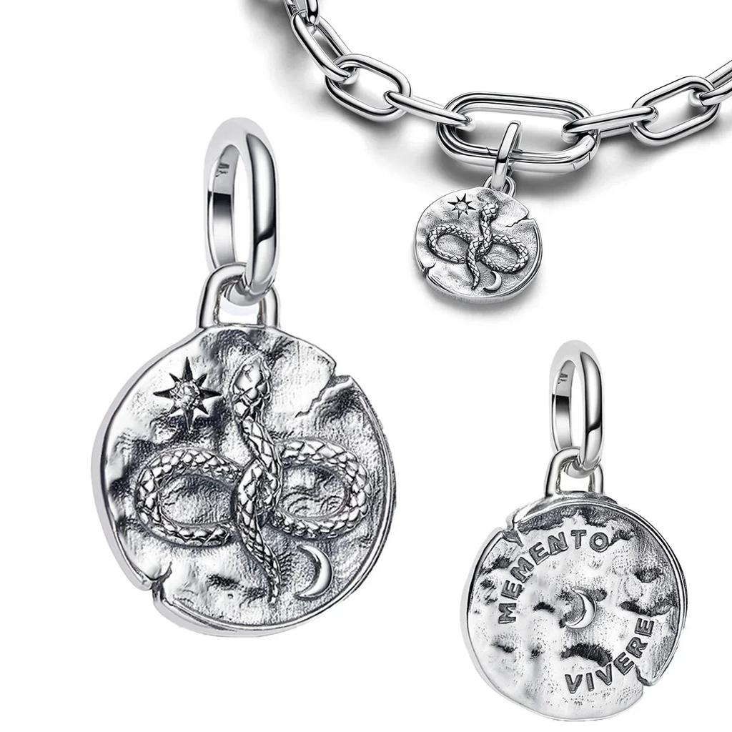 Authentische Kupfer Goldene Runde Anhänger Pferd Löwe Burg Perlen Armband Halsketten Damen Weihnachten Halloween DIY Geschenk