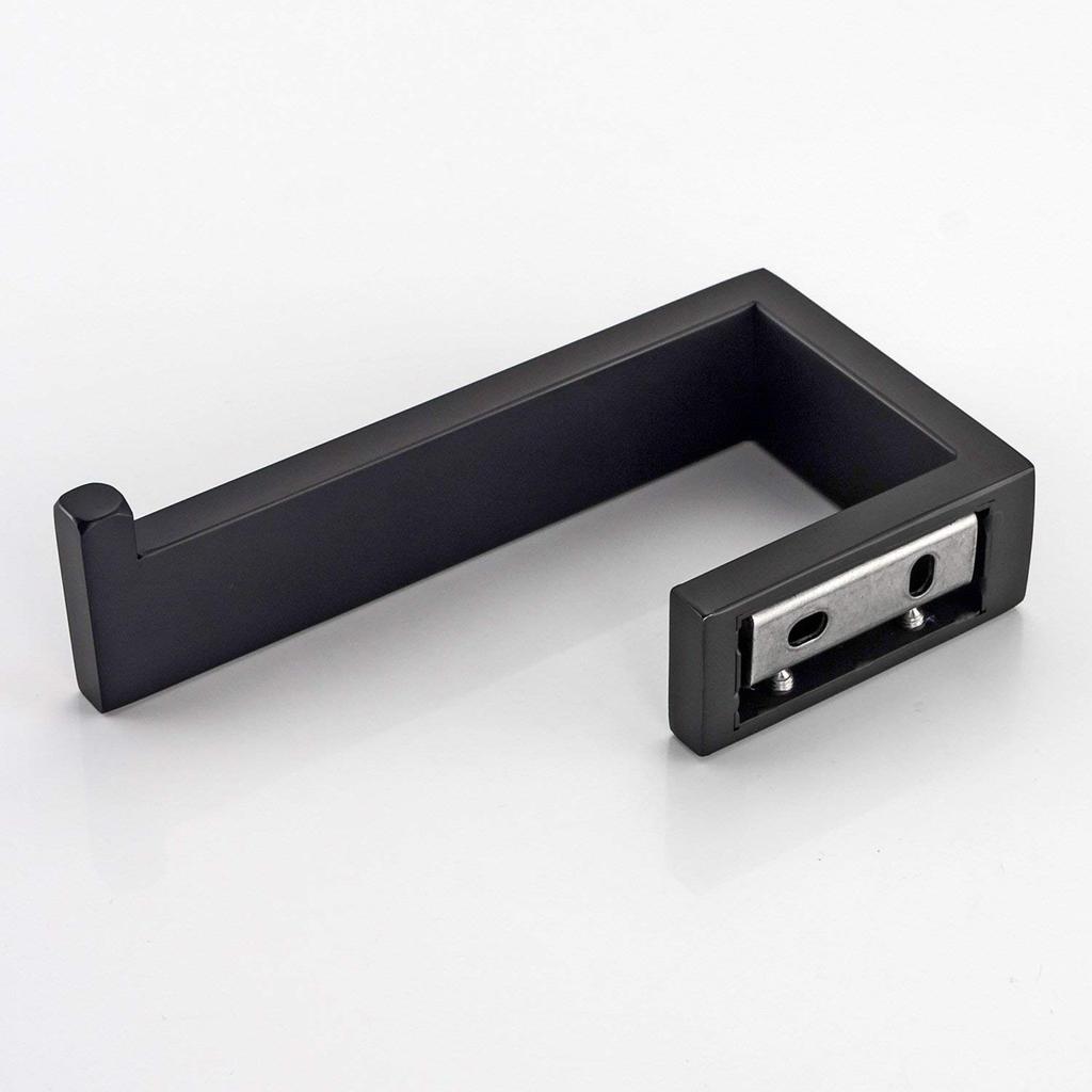 Celbon SUS304 Stainless Steel Bathroom Toilet Roll Holder, Black Finish, Wall Mounted, Toilet Tissue Paper Rack for Toilet, Black