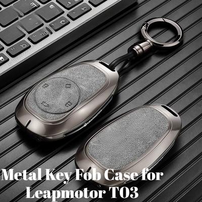 Metal Key Case Cover With Hanging Buckle Protector for Leapmotor T03 2024-2026 Automobiles, Parts & Accessories Car Durable