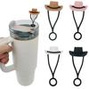 Silicone Cowboy Hat Straw Covers Cute Hat Shape Straw Topper Reusable Straw Tip Protector Cap Mug Accessories Gift Straw Cap