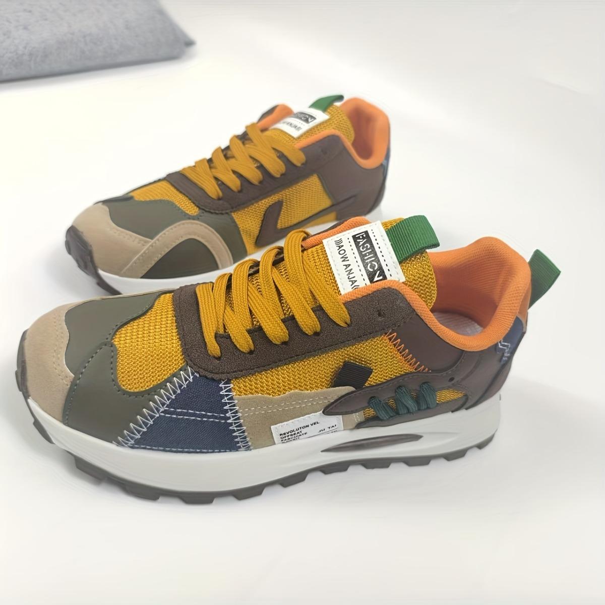 

Мужские повседневные кроссовки | Разноцветные низкие кроссовки с воздушной подушкой | Всесезонный комфорт и стиль | Прочная подошва | Для походов и повседневной носки 42 хаки