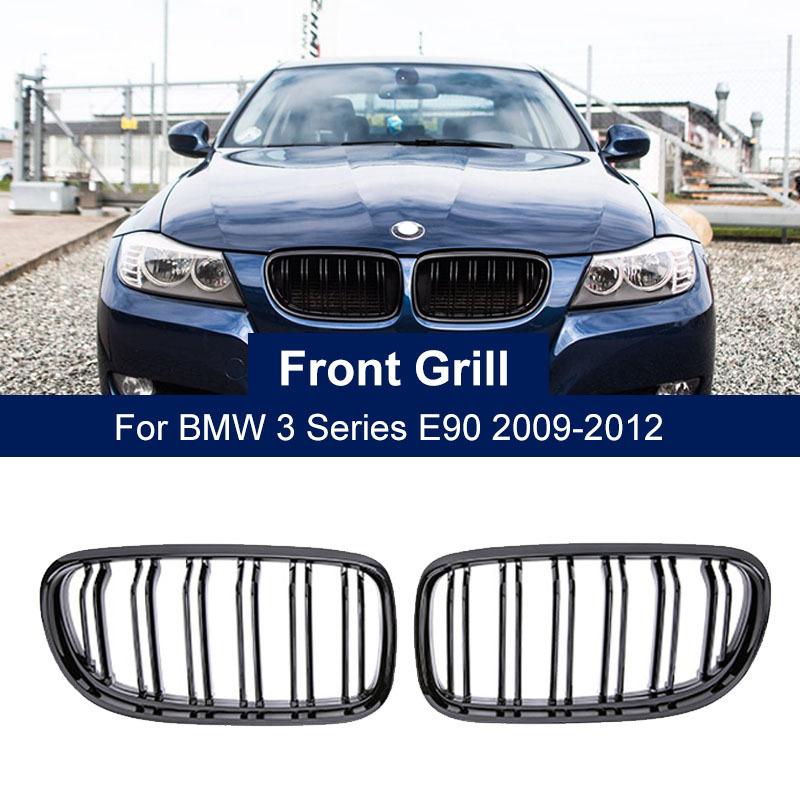 Car Front Kidney Grille Grill Double Line For BMW E90 E91 LCI 3 Series Sedan Wagon 325I 328I 335I 335Xi 330I 330Xi 2009-2012