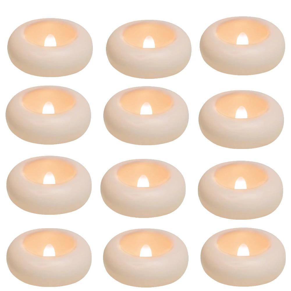 6-24 Pack Flameless LED Floating Candles Battery Operate Waterproof Tealights for Vases Wedding Party Pool Bathtub Decor