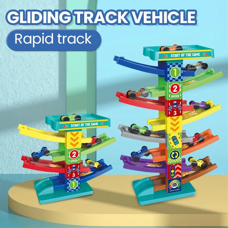 Track Cars Toys Models Gliding Inertia Car Vehicle Traffic Slide Running Car Parking Games Child Educational Toys for Boys Baby