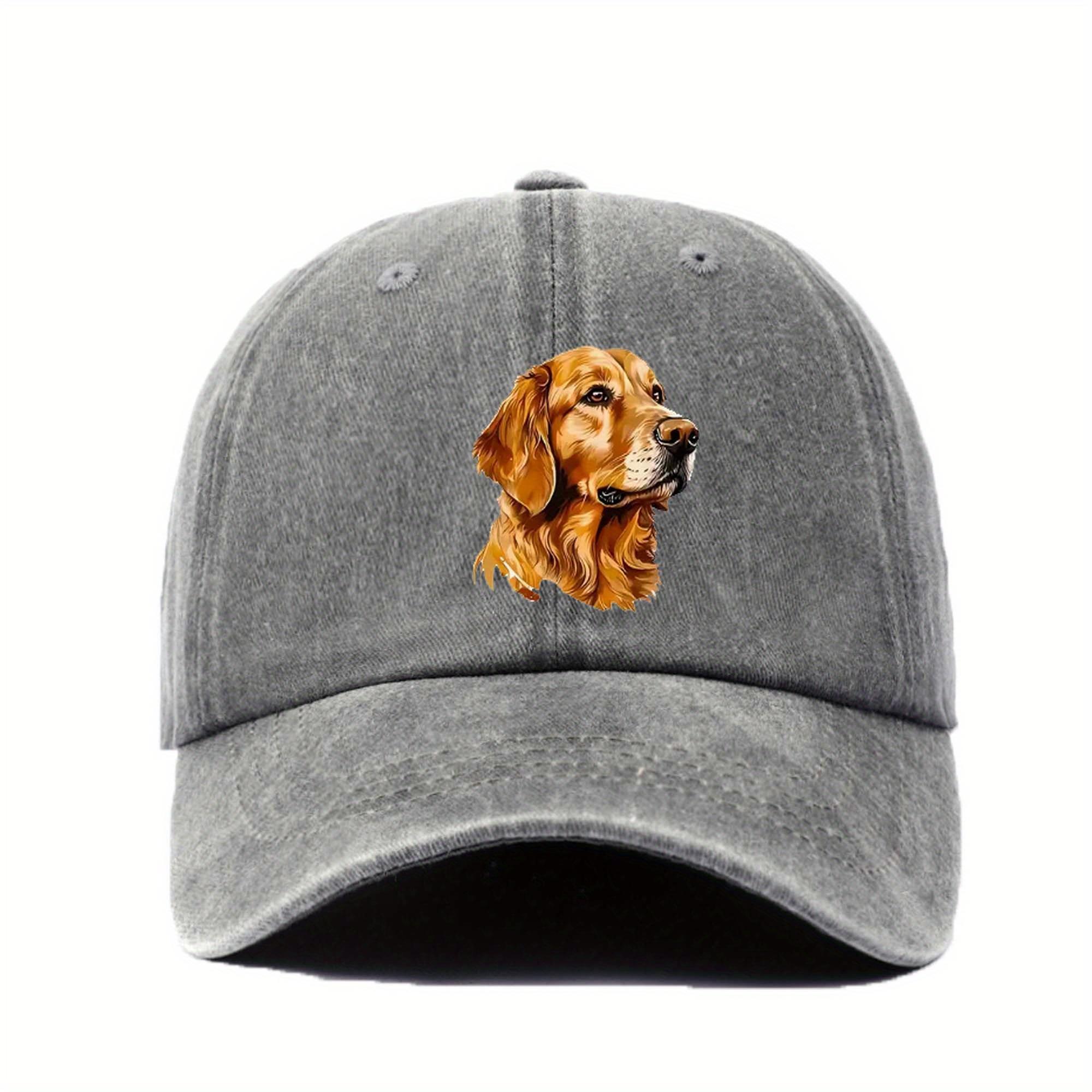 1pc Vintage Style Unisex Baseball Cap 100 Cotton with Golden Retriever Embroidery Adjustable Dad Hat for Men and Women