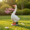 Yard Decor Lifelike Goose Garden Sculpture Indoor Outdoor for Pathway Accent