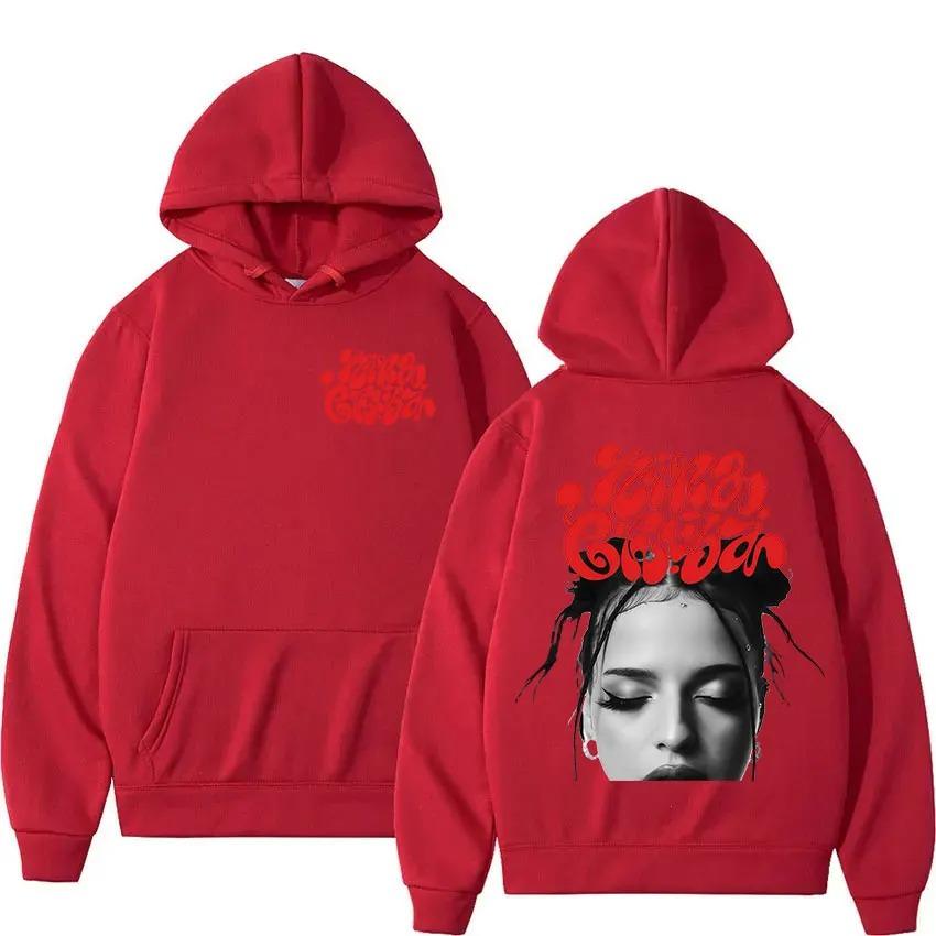 Sudadera con capucha para hombre y mujer, diseño de portada de álbum de la gira 2026 de la cantante Nina Chuba, moda Harajuku, sudadera de cuello redondo, estilo Y2K, Hip Hop, sudadera con capucha de forro polar oversize