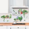DIY Topfpflanzen Efeublätter Grünpflanze Schmetterling Wandaufkleber Selbstklebend für Mietwohnung Küche Wohnzimmer Wand Neujahrsdekoration