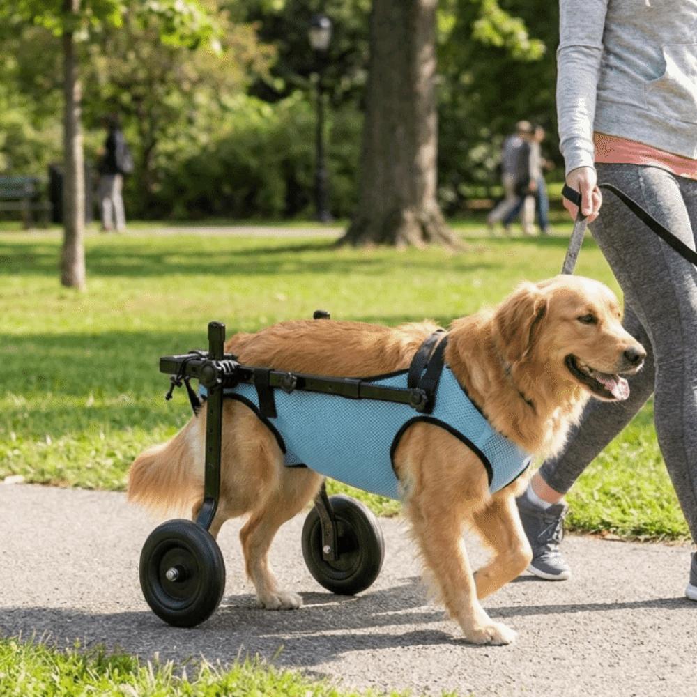 Atmungsaktiver Haustier-Rollstuhlwagen Bequemer Rehabilitations-Gehhilfe Für den Außenbereich