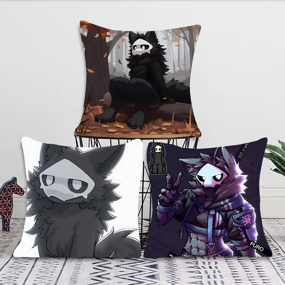 C-Changed Furry Game Pillow Case Square Pillow Bedroom Sofa Leisure Comfort Cushion Car Living Room Home Decoration
