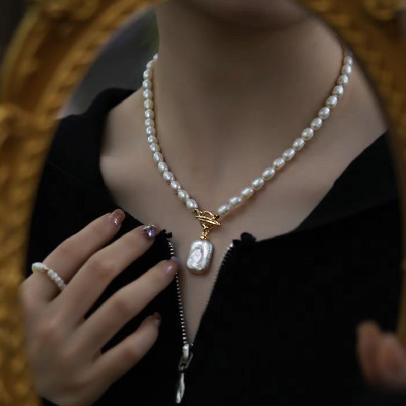 100% Natural Freshwater Pearl 14K Gold Filled Female Pendant Necklace  For Women Birthday Gifts New Style 2024