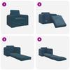 Blue Sleeper Sofa 98 x 71 x 83 cm Velvet