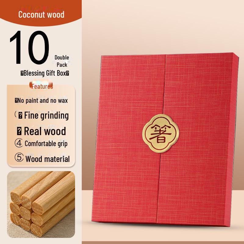 [Wow] Non-Slip, Anti-Mildew Red Sandalwood Chopsticks - Paint-Free, Wax-Free