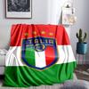 Italy Football Crest Blanket Flannel Throw for Sofa, Indoor, Camping, Living Room, Office, Chair, And Bed Soft Birthday Gift