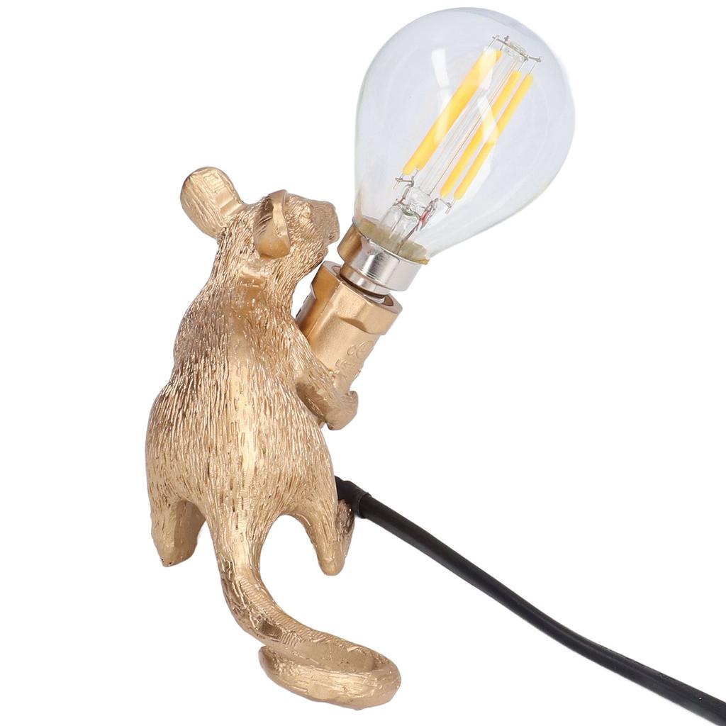 Modern Resin Mouse Lamp Table Desk Light Bedside Decoration Animal Shape Light E12 for Bedroom