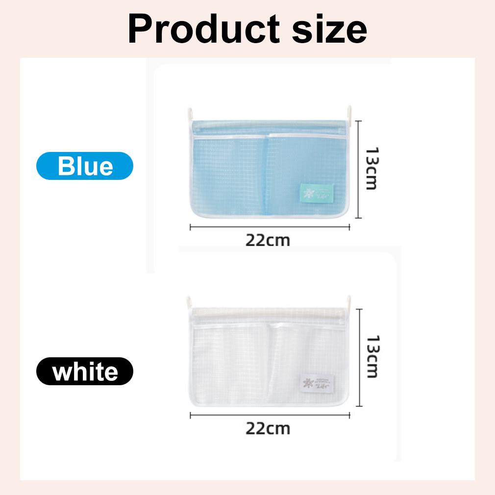 1Pc Kühlschrank Lagerung Mesh Tasche Küche Organisatoren Tragbare Gewürz Lebensmittel Snacks Net Tasche Doppel Fach Hängen Tasche Weiß Blau